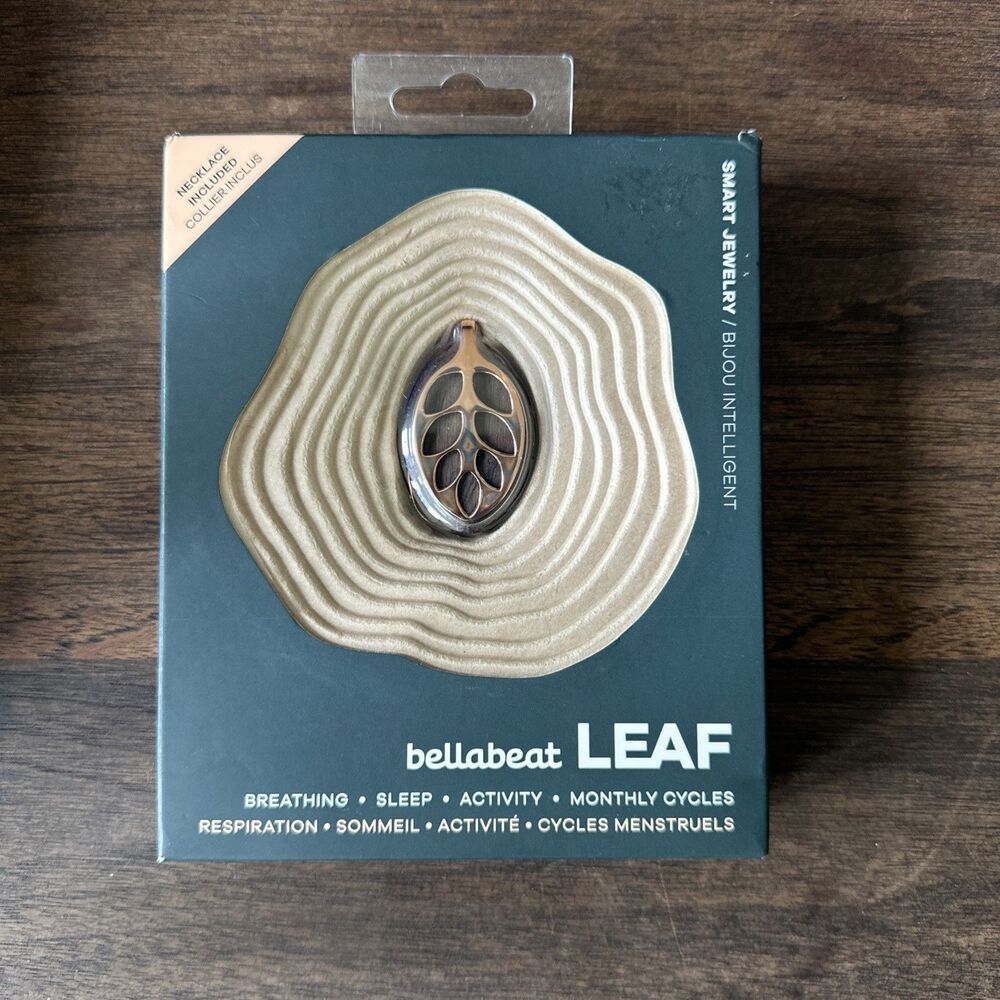Bellabeat Leaf Smart Activity Jewelry Rose Gold Edition Natural Blackwood NEW